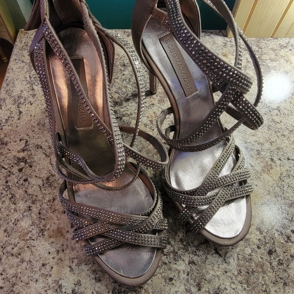 BCBG party strappy heels